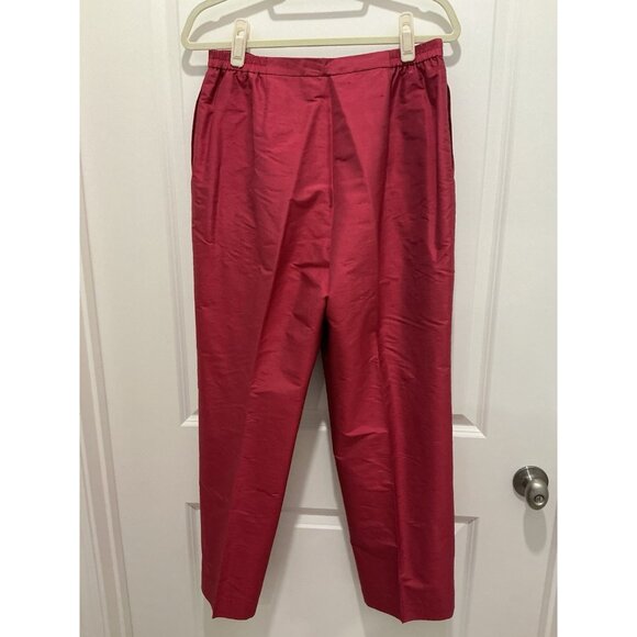 Kasper Pants Suit Size 12 100% Silk Multicolor Long Sleeve - Picture 9 of 12